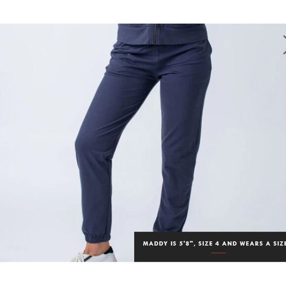 NIB Fresh Clean Threads Women's Sz 2X Navy Jogger Sweat Pants Soft Cotton Blend - Picture 1 of 6